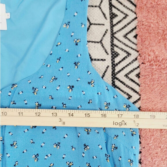 The Nines by Hatch Sleeveless Crepe Maternity Dress Blue Floral Print, sz Small - Picture 12 of 14